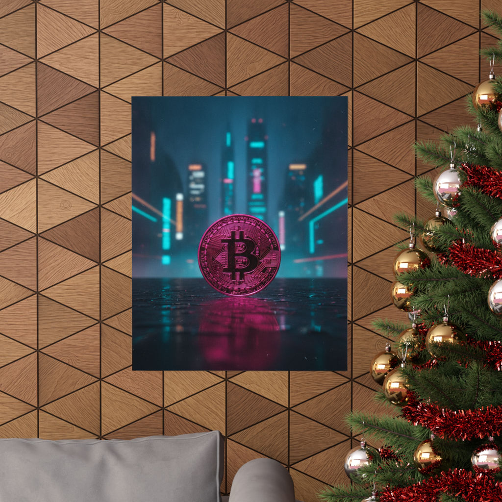Neon Noir — Coin — Matte Poster