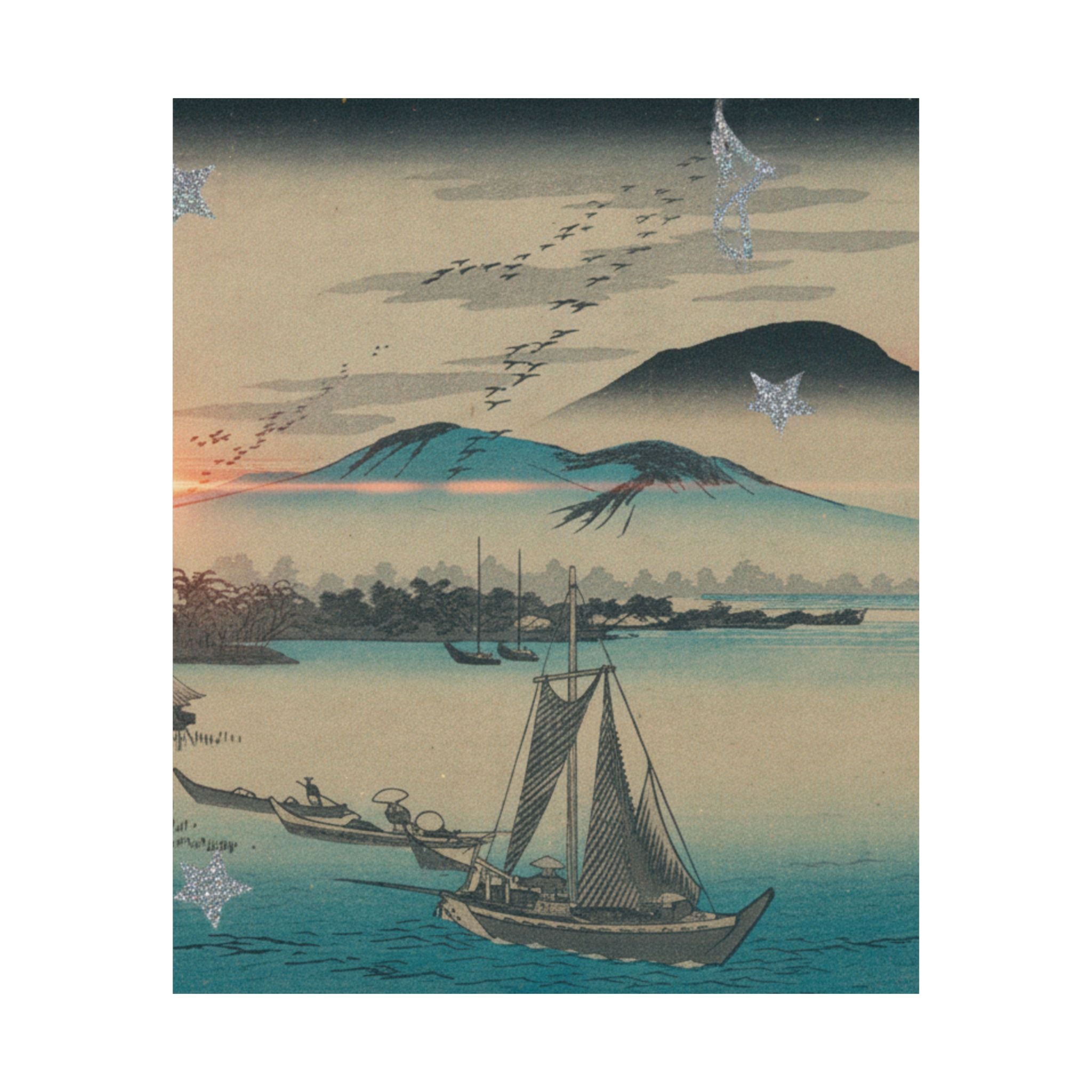 Cinematic — Geese Flying Down To Katada — Matte Poster