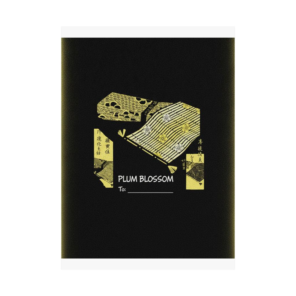 Streetwear Collage — Pattern Of Plum Blossom — Matte Poster