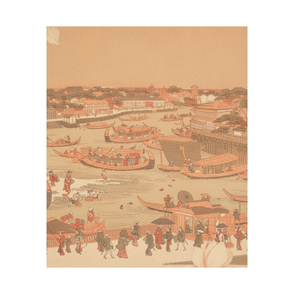 Southern Sunset — New Great Bridge At Naka Zu In Edo — Matte Poster