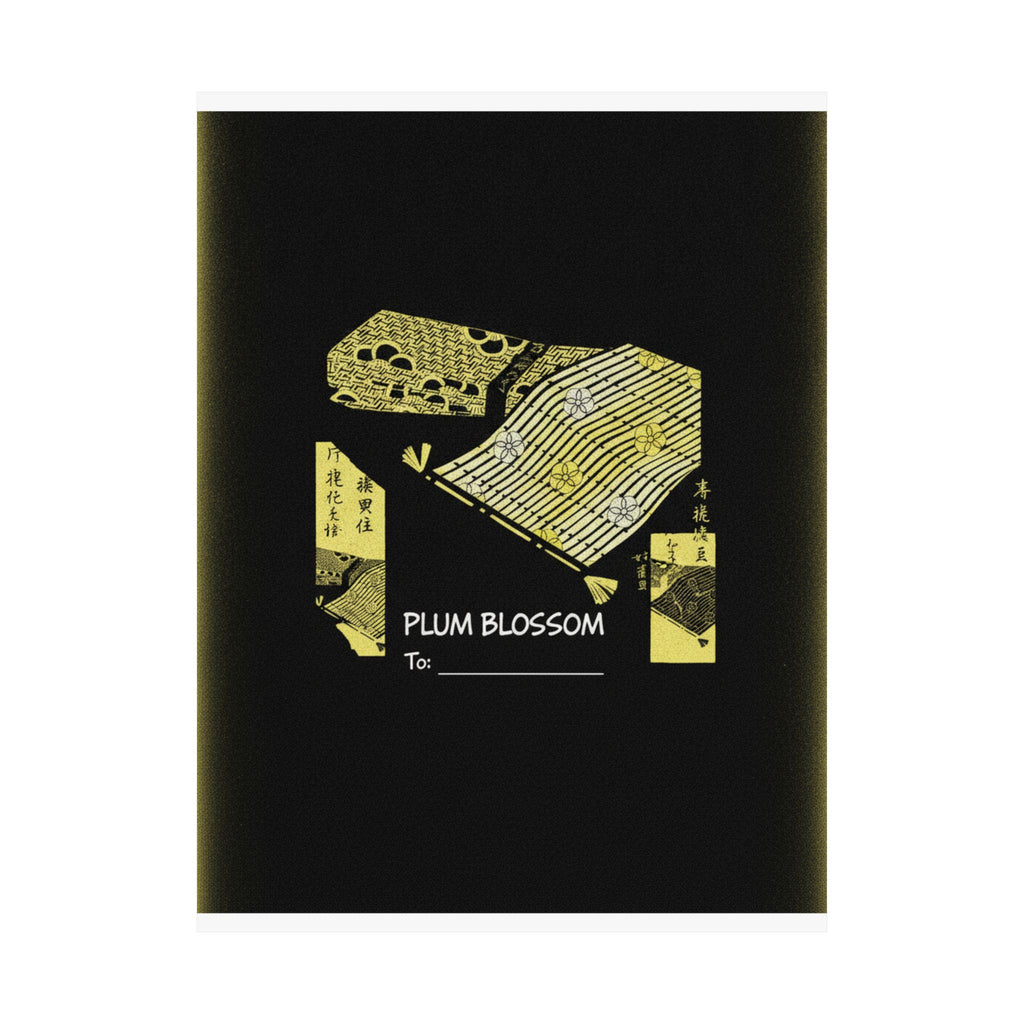 Streetwear Collage — Pattern Of Plum Blossom — Matte Poster