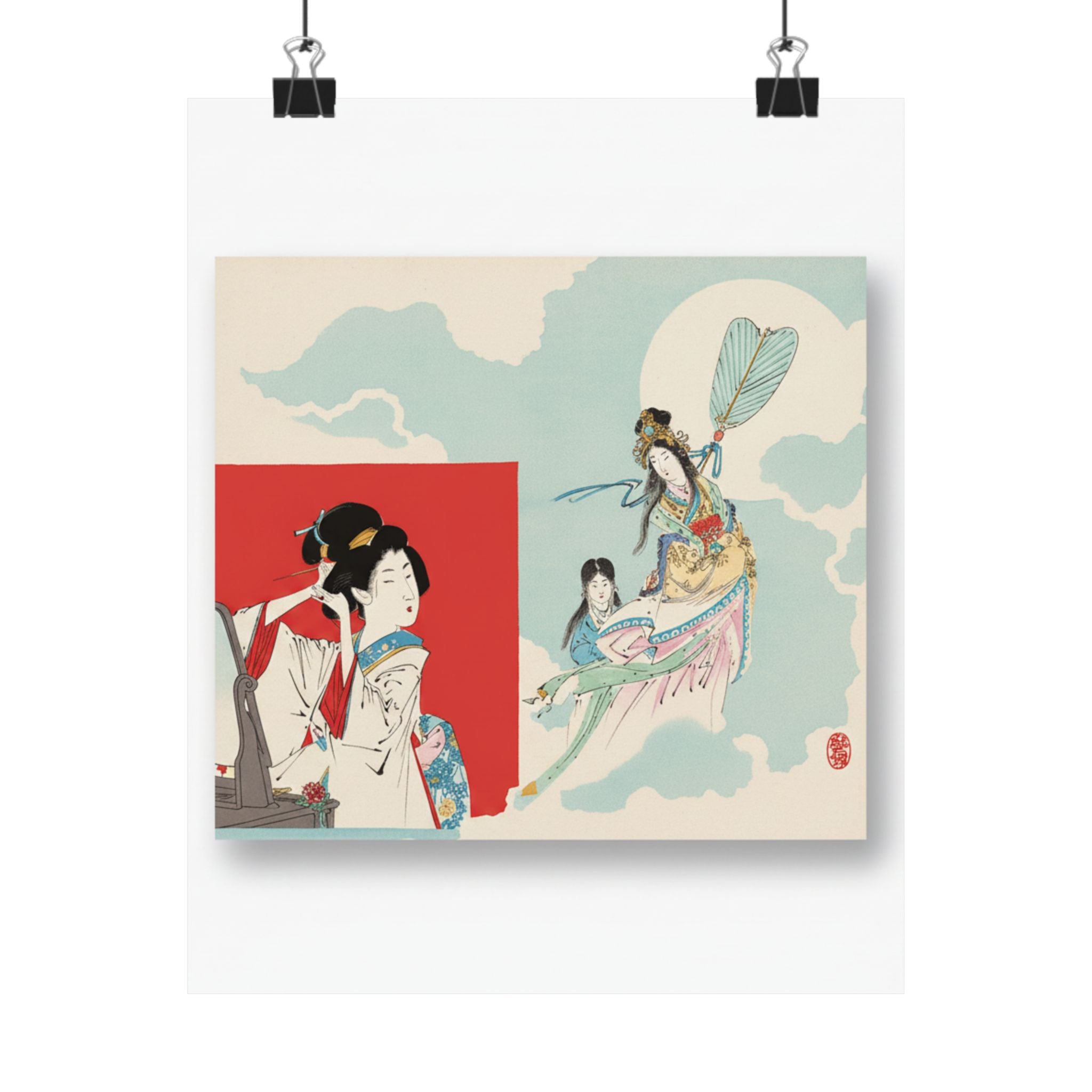 Ecommerce Main — 'Ideal And Actual' (Risō To Genjitsu); Iillustration From Bungei Kurabu (Literar — Matte Poster