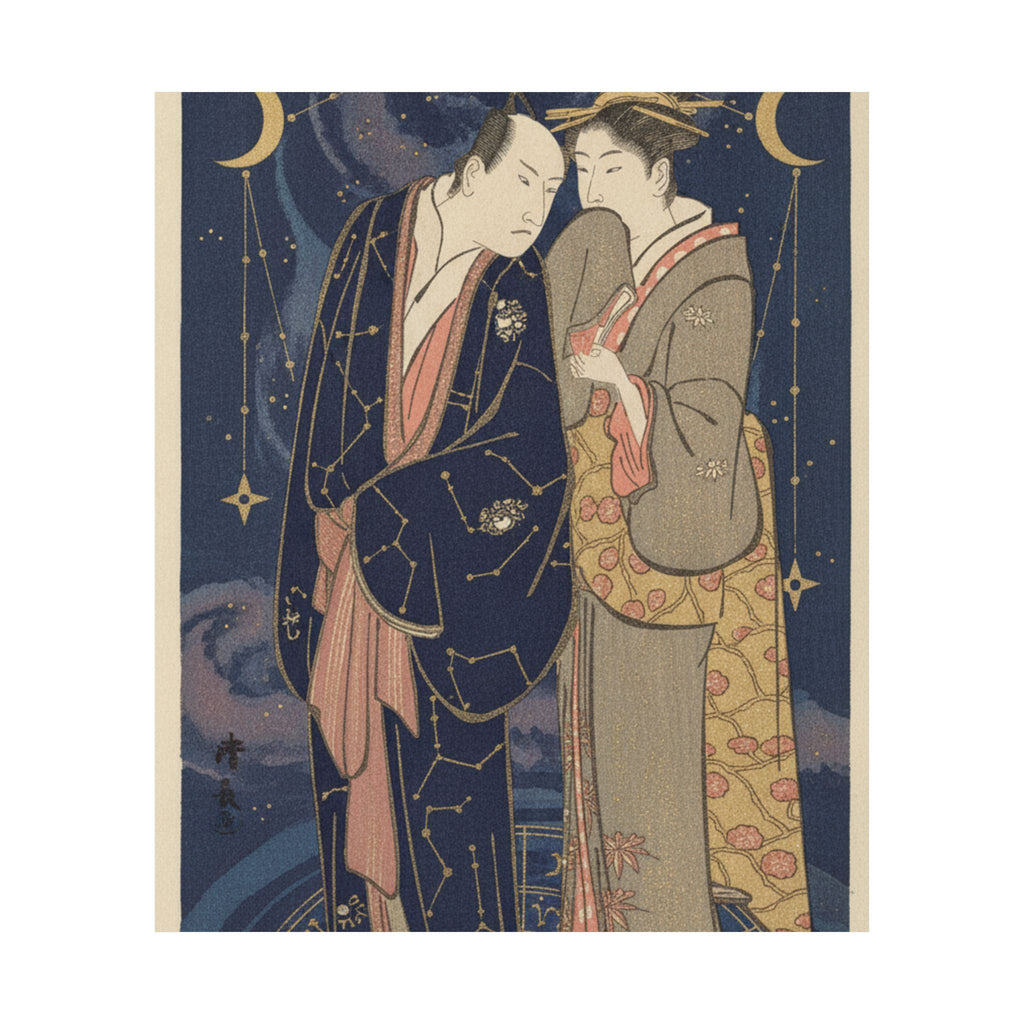 Celestial — Ichikawa Yaozo Iii With A Lady — Matte Poster