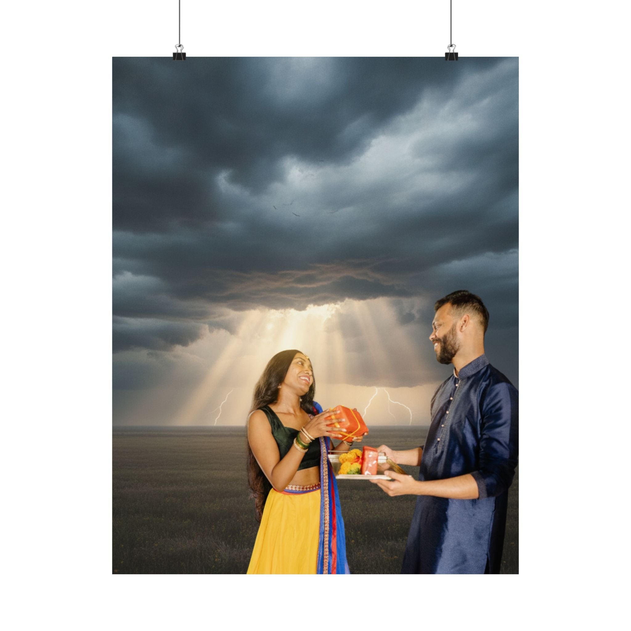 Dramatic Storm — Person — Matte Poster