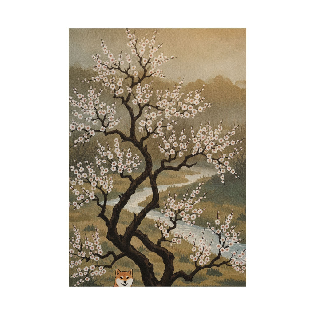Scenic Nature — Plum Tree In Blossom — Matte Poster
