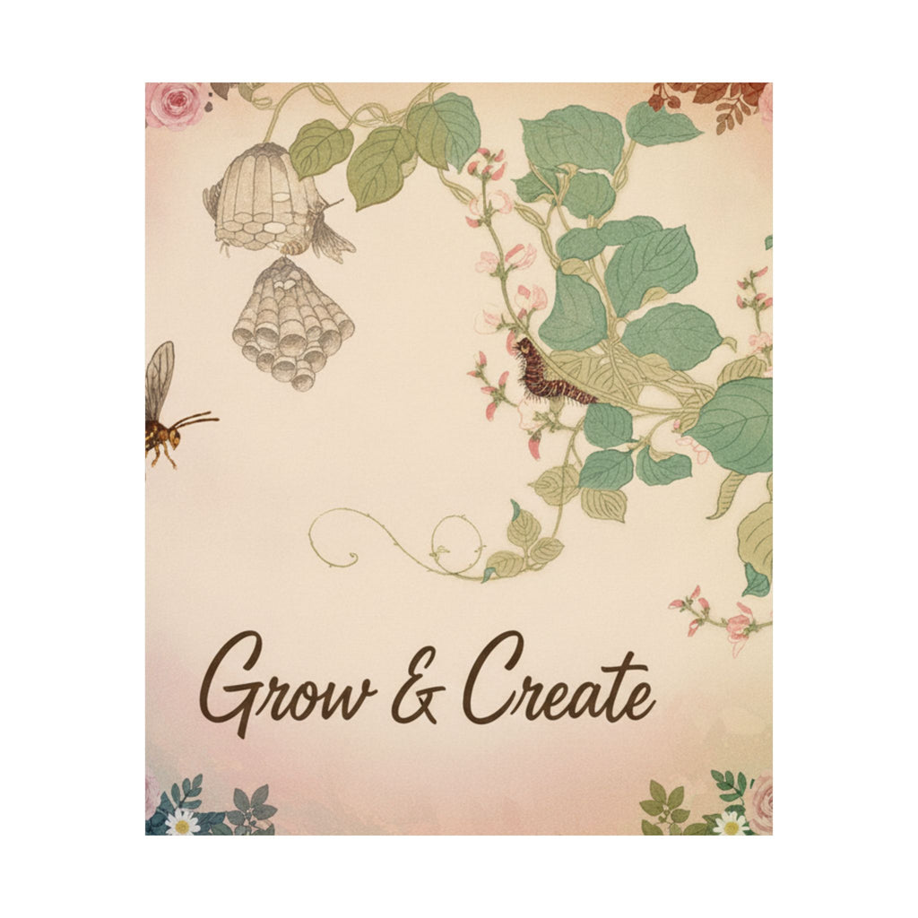 Affirmation — Paper Wasp (Hachi); Hairy Caterpillar (Kemushi), From The Picture Book Of Crawli — Matte Poster