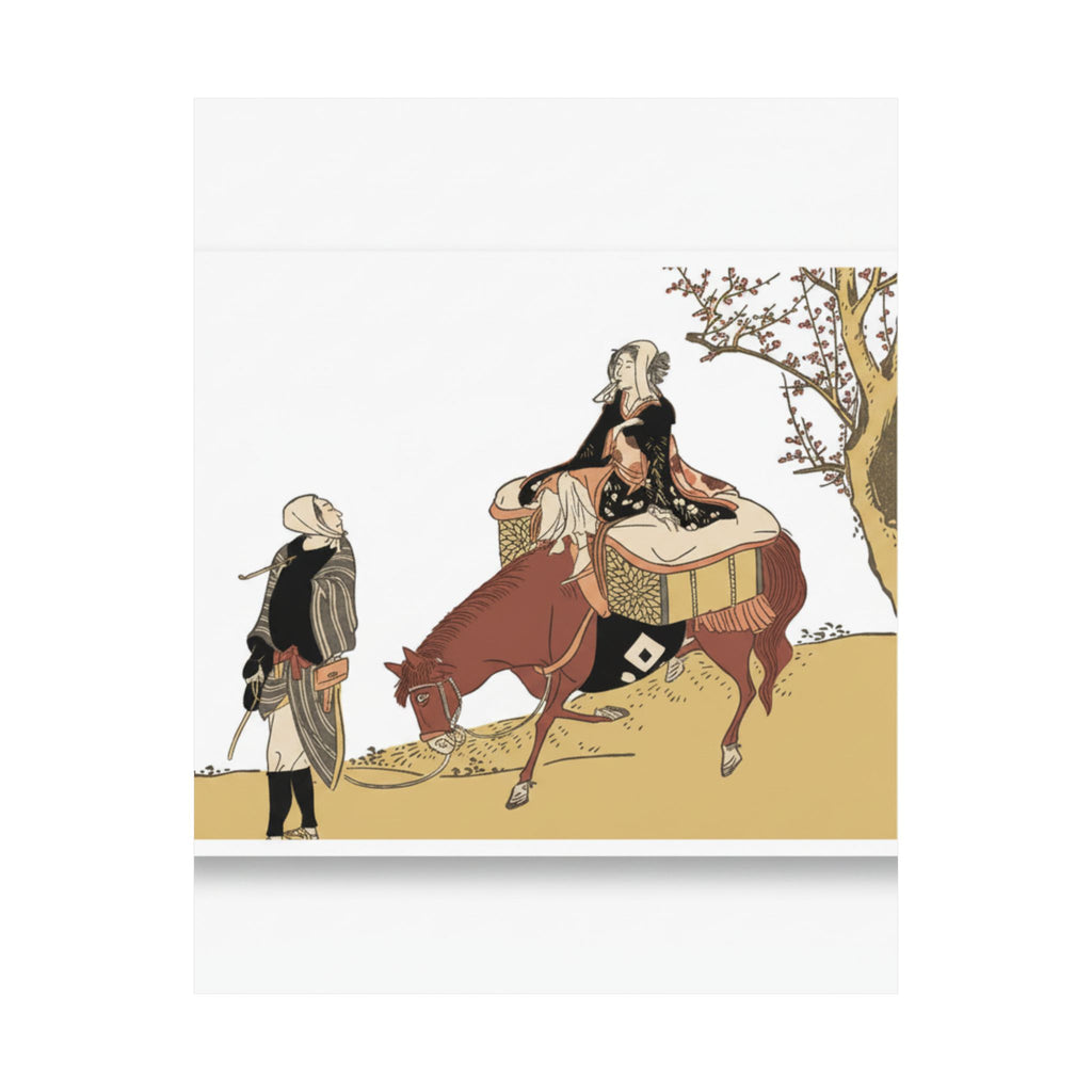 Ecommerce Main — Version Of Legend Of Michizane: Woman Riding Ox Which A Man Is Leading — Matte Poster