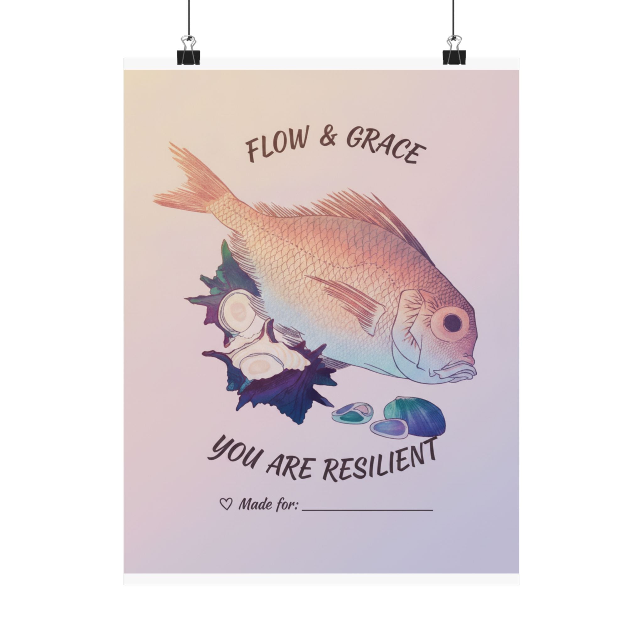 Affirmation — Tai Fish And Top-Shells — Matte Poster
