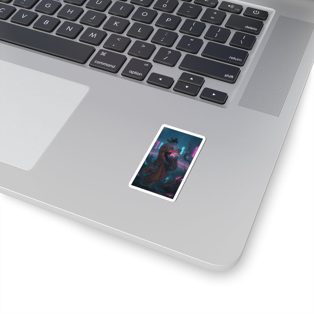Neon Noir — A Young Lady In A Garden — Kiss-Cut Sticker