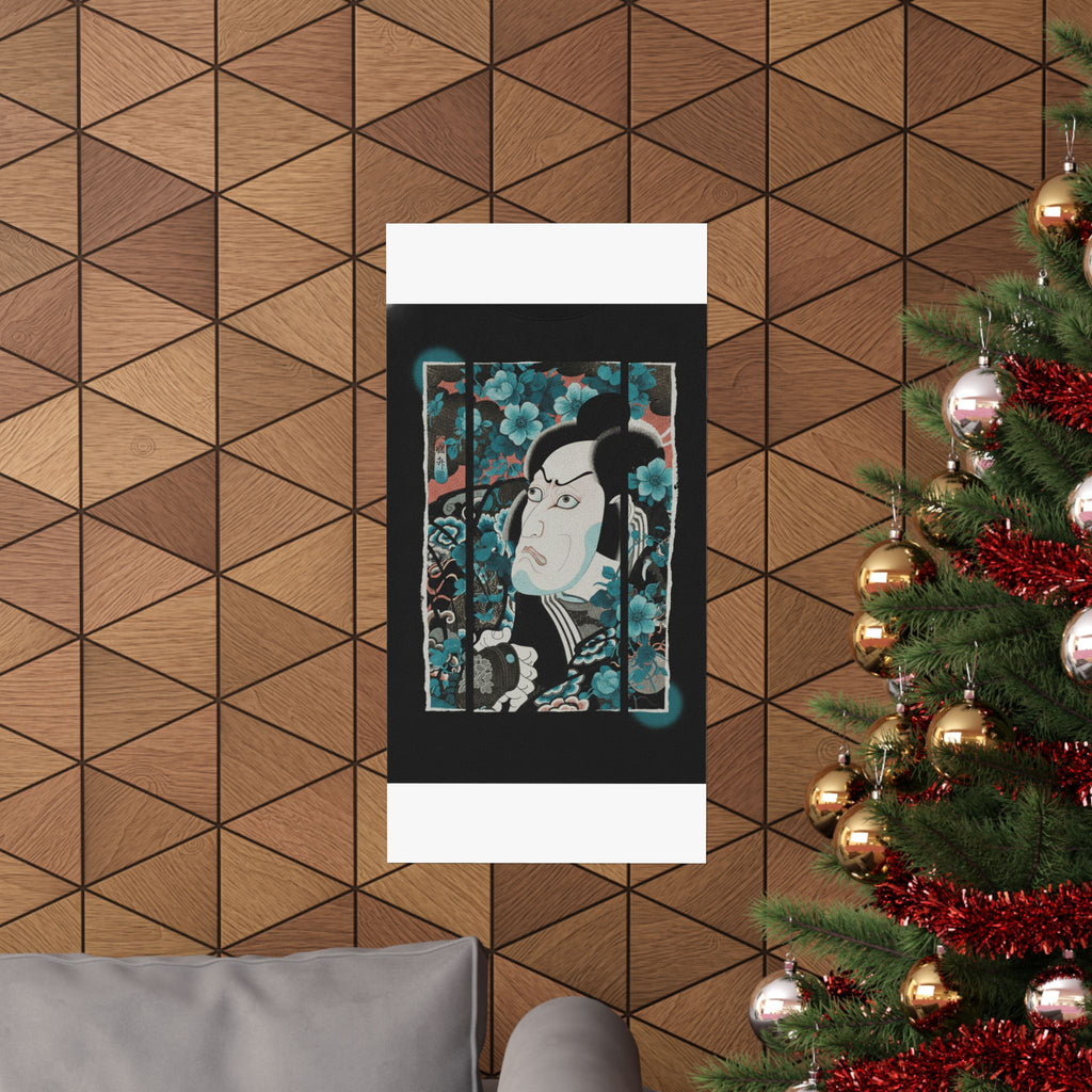 Streetwear Collage — Kabuki Actor Ichikawa Ebizō V As Kumagai Jirō Naozane — Matte Poster