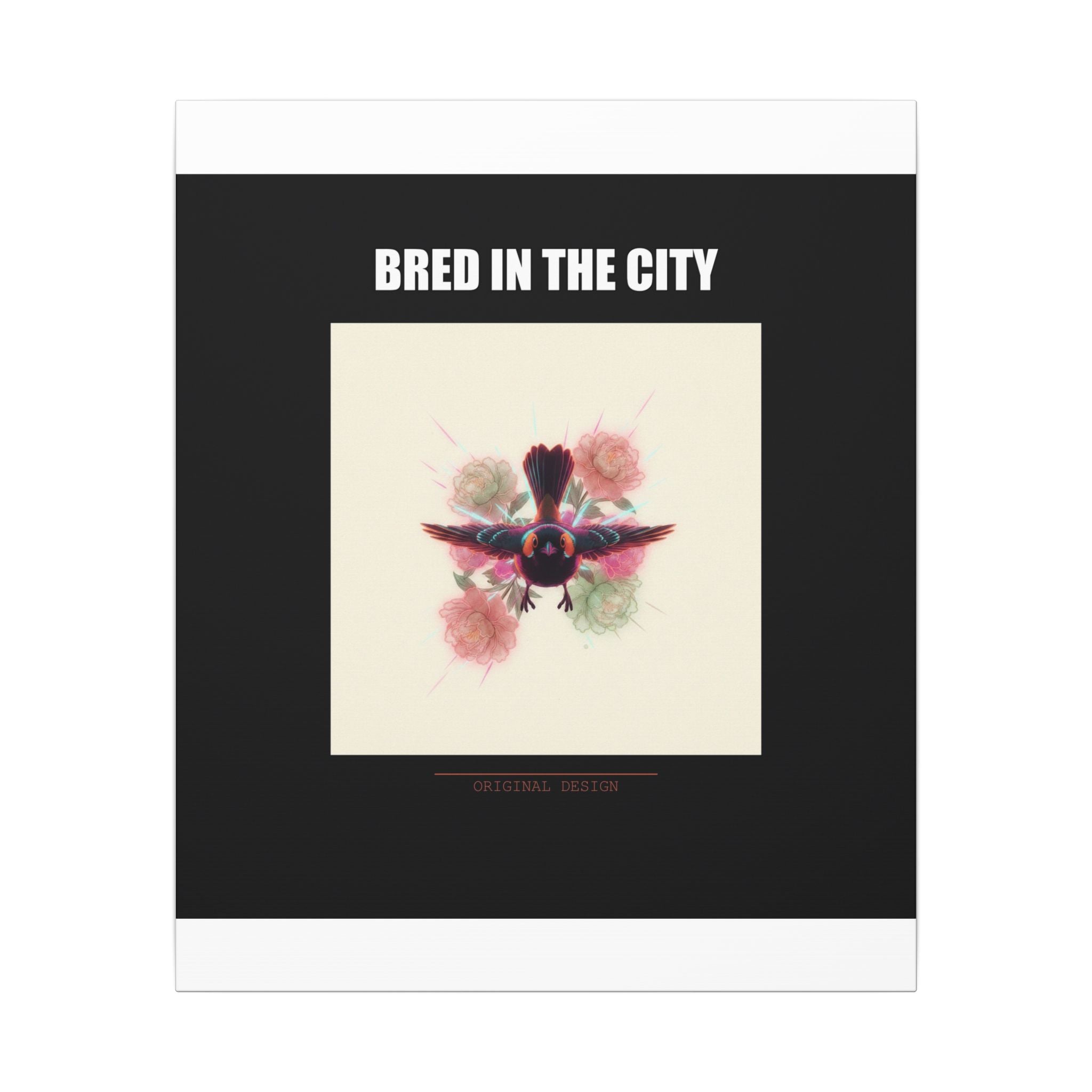 BRED IN THE CITY Flying Bird & Roses Matte Canvas