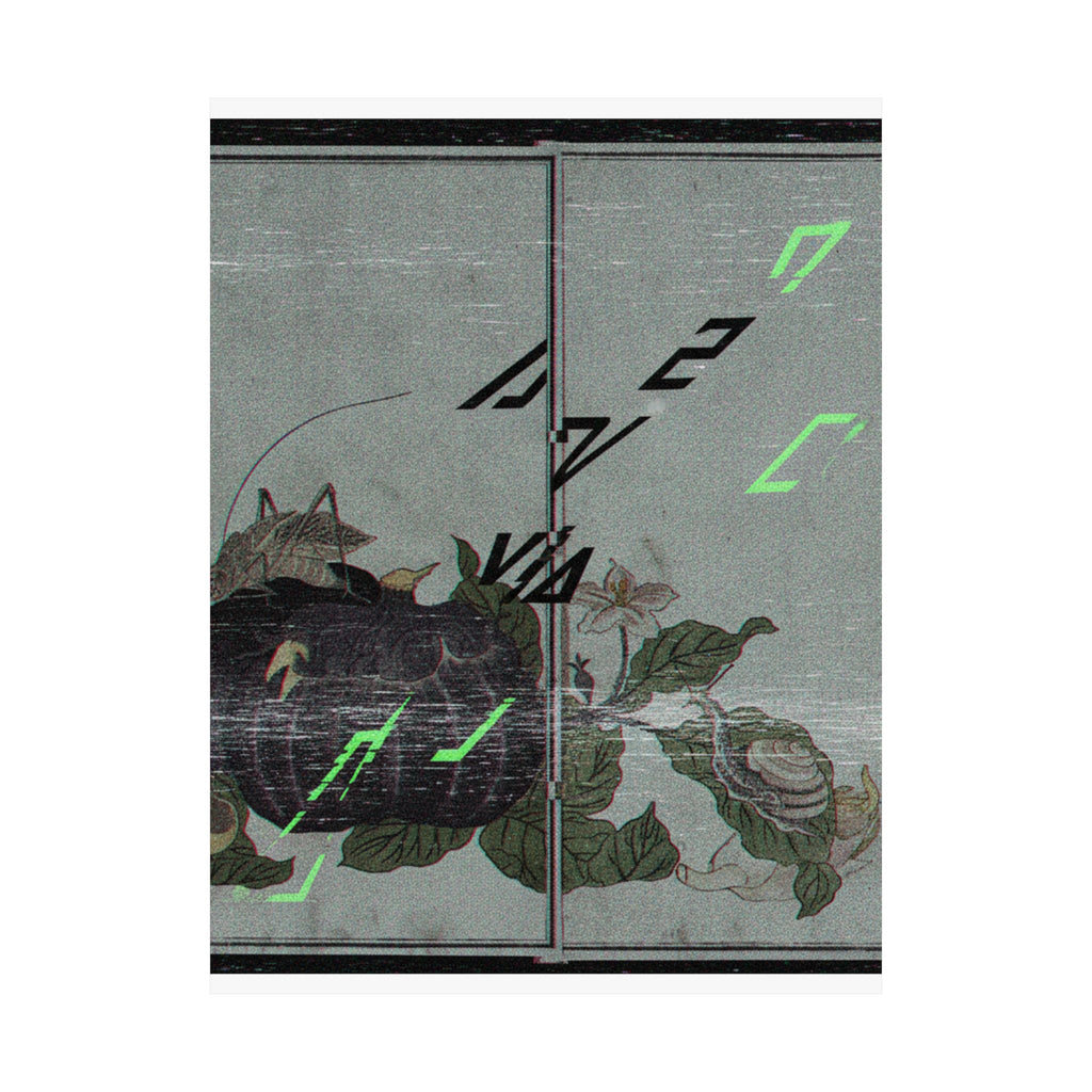 Glitch Culture — Land Snail (Katatsumuri); Giant Katydid (Kutsuwamushi), From The Picture Book Of — Matte Poster