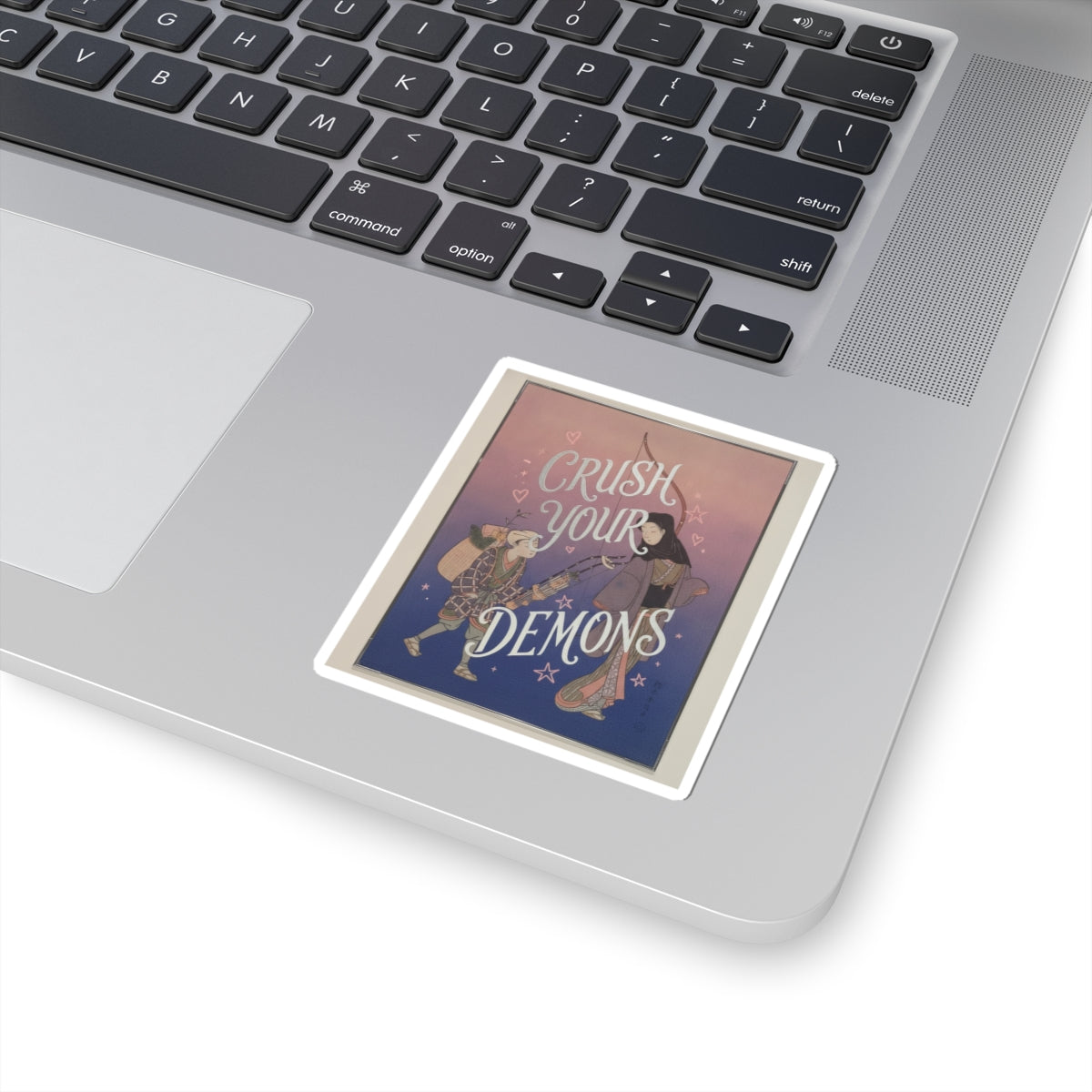 Affirmation — Demon-Crushing Bow — Kiss-Cut Sticker