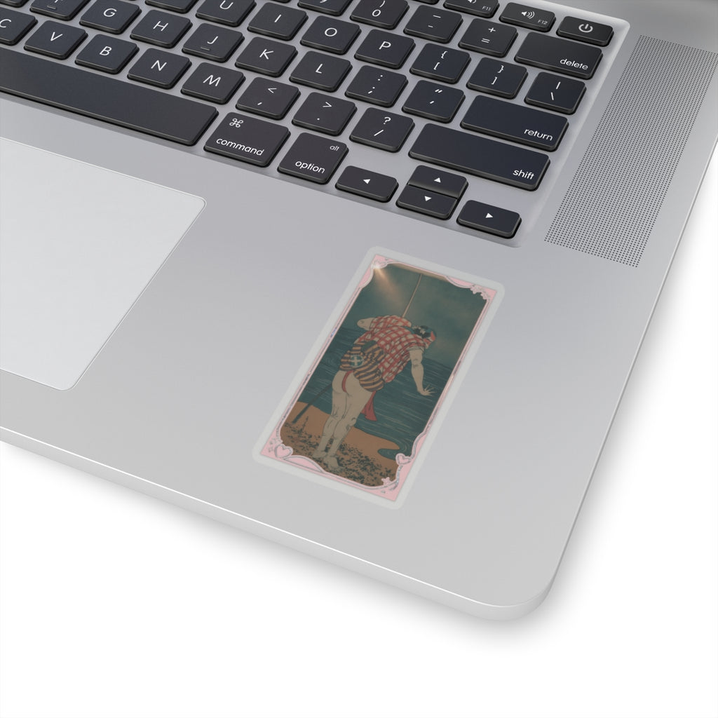 Cinematic — The Actor Otani Hiroemon Iii As Man Ready To Wade Into The Sea With A Drawn Swor — Kiss-Cut Sticker