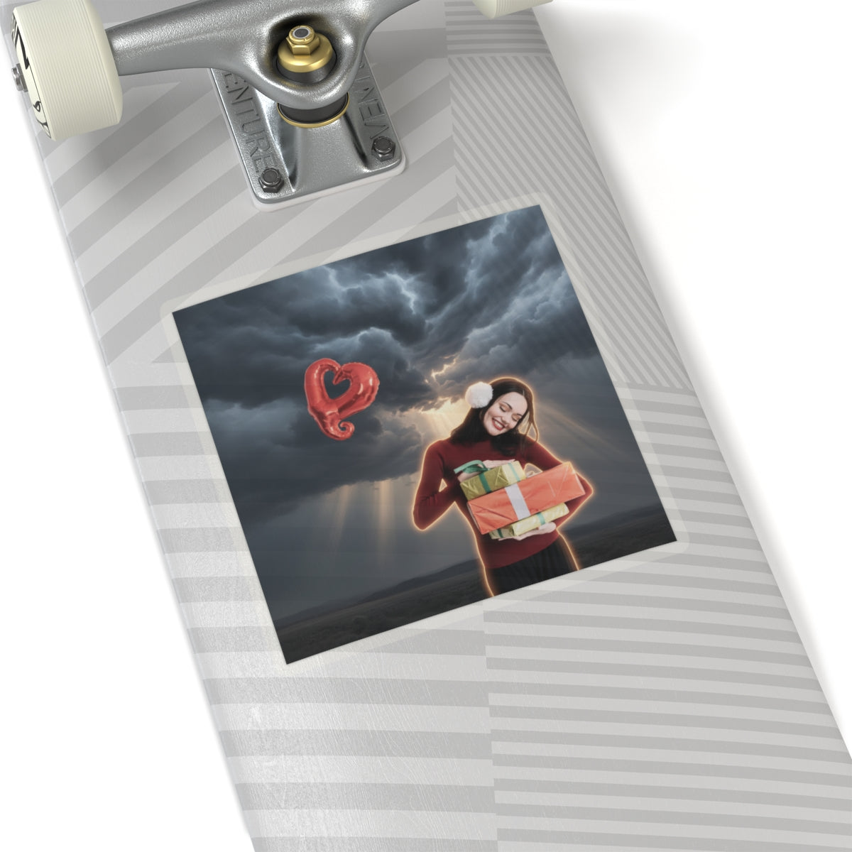 Dramatic Storm — Person — Kiss-Cut Sticker