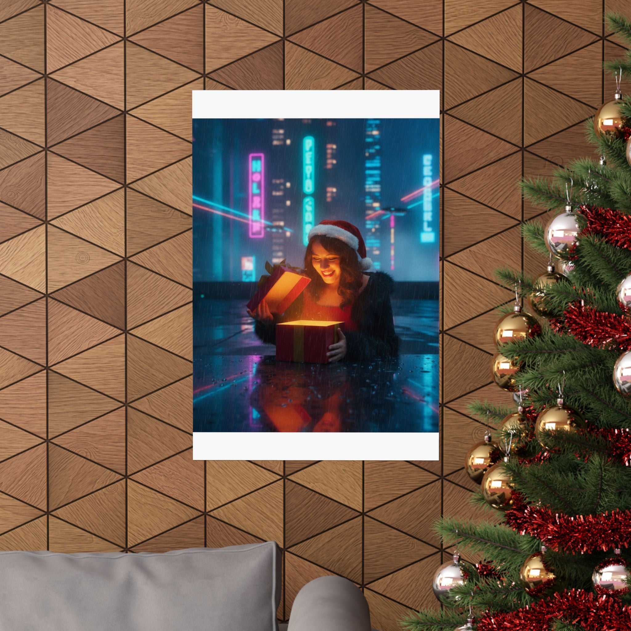 Neon Noir — Person — Matte Poster