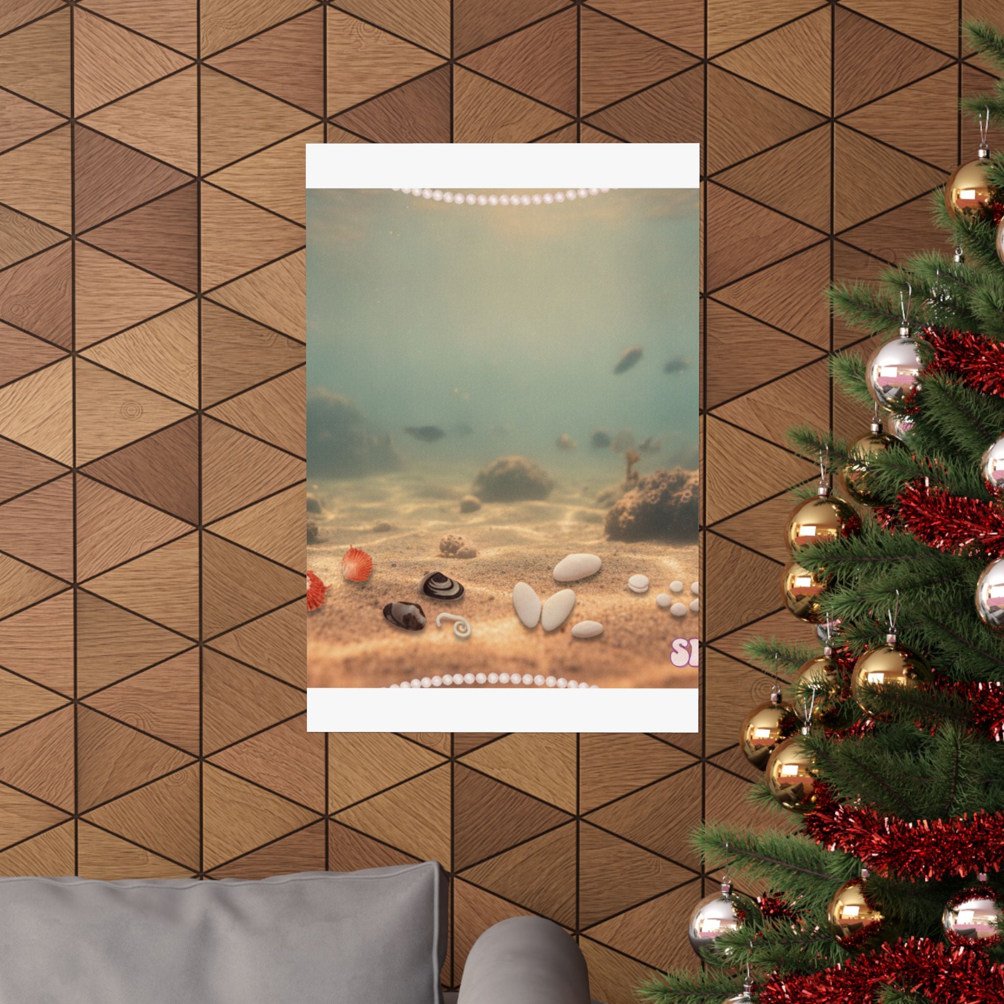 Scenic Nature — Shells Under Water — Matte Poster