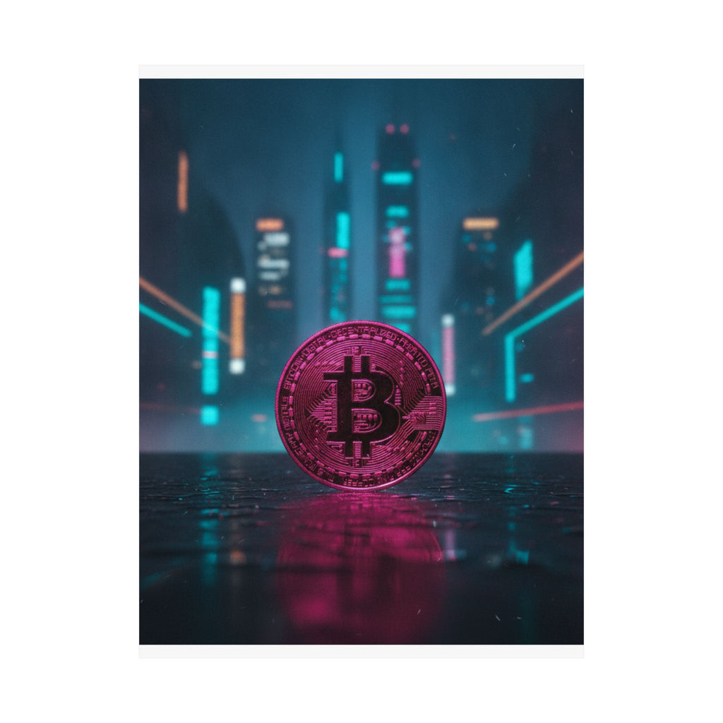 Neon Noir — Coin — Matte Poster