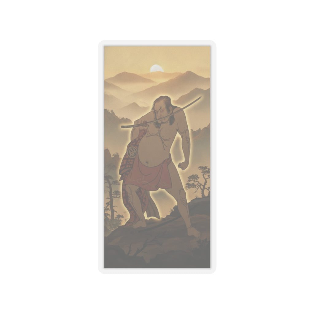 Scenic Nature — The Second Nakamura Sukegoro As A Man Entirely Nude Save For Loin Cloth — Kiss-Cut Sticker