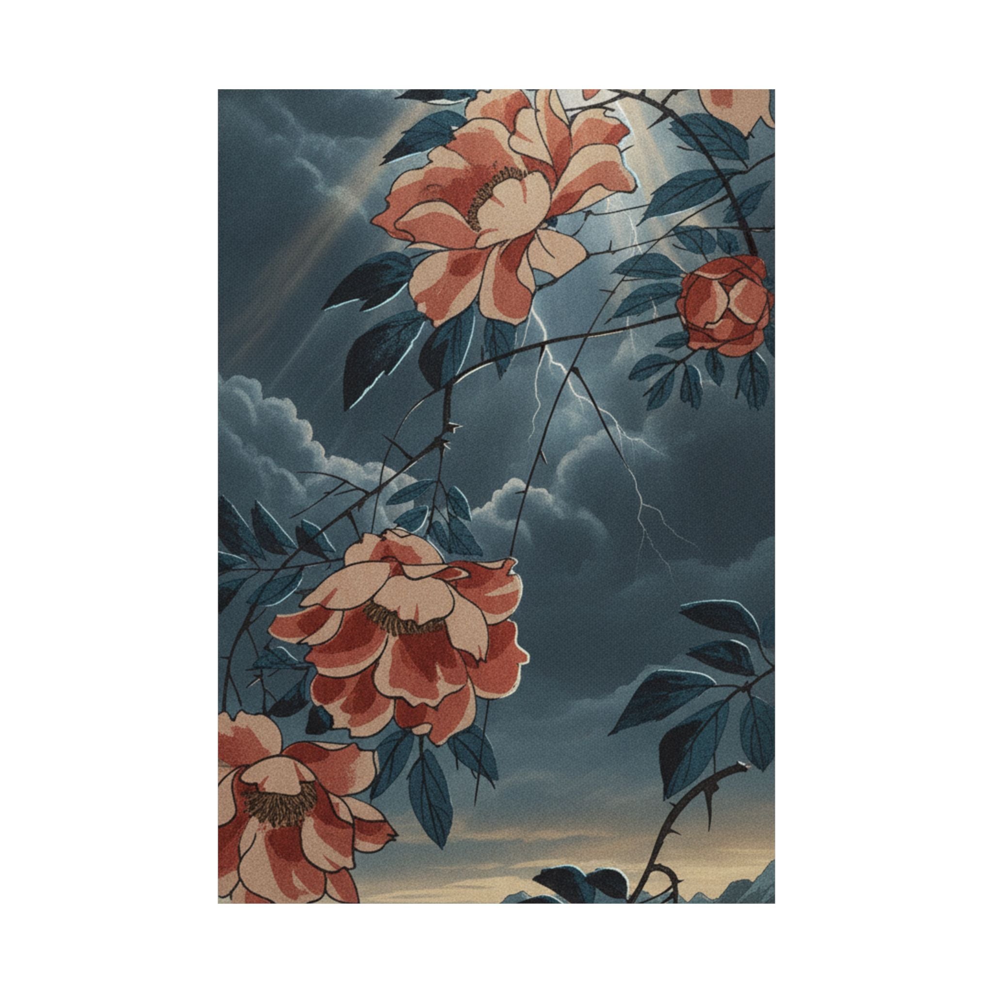 Dramatic Storm — Rose — Matte Poster