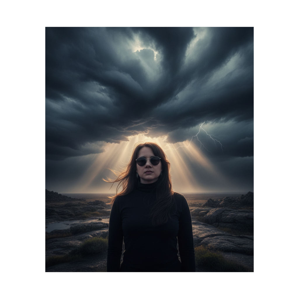 Dramatic Storm — Person — Matte Poster