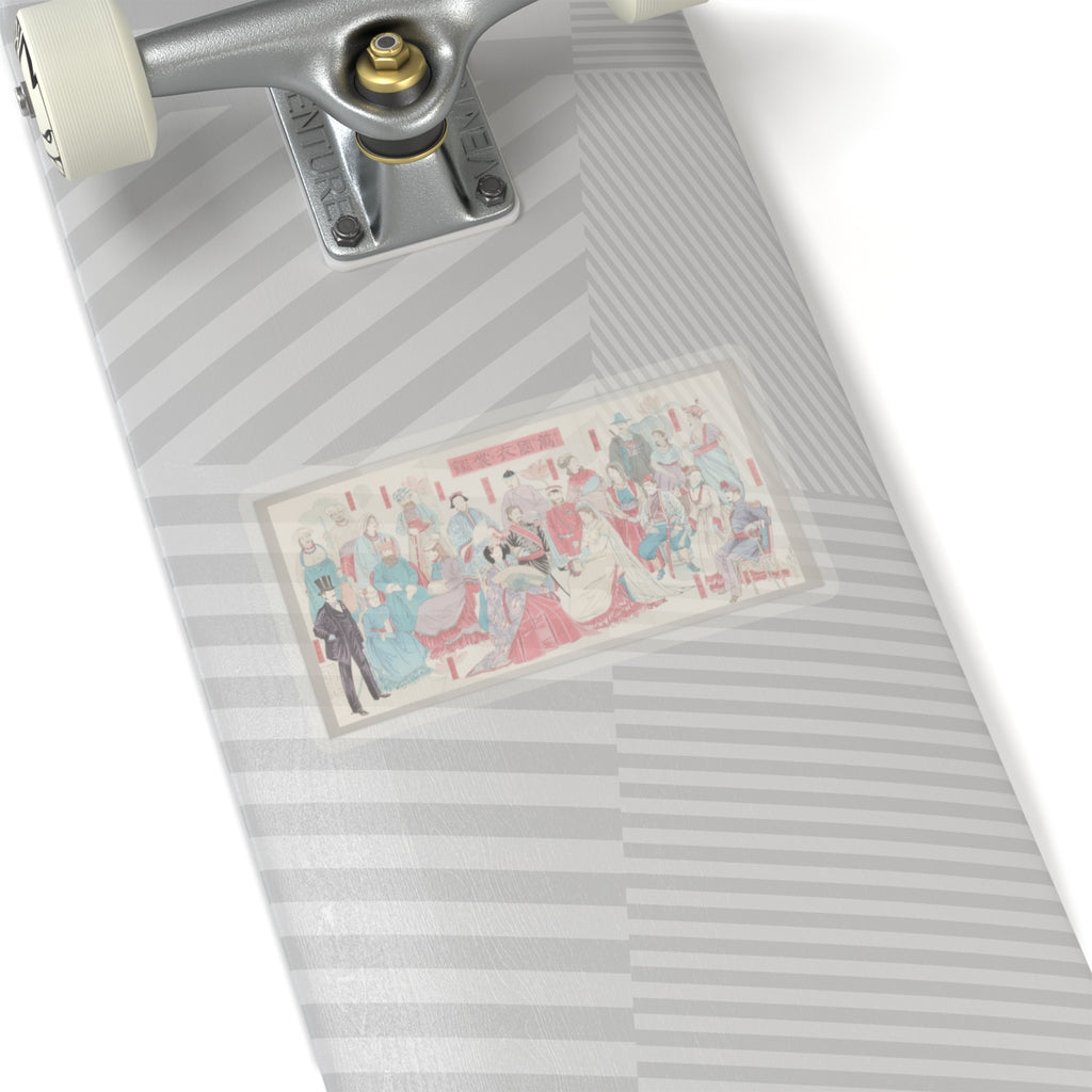 Watercolor — Mirror Of National Costumes Of All Nations  (Bankoku Ishō Kagami) — Kiss-Cut Sticker