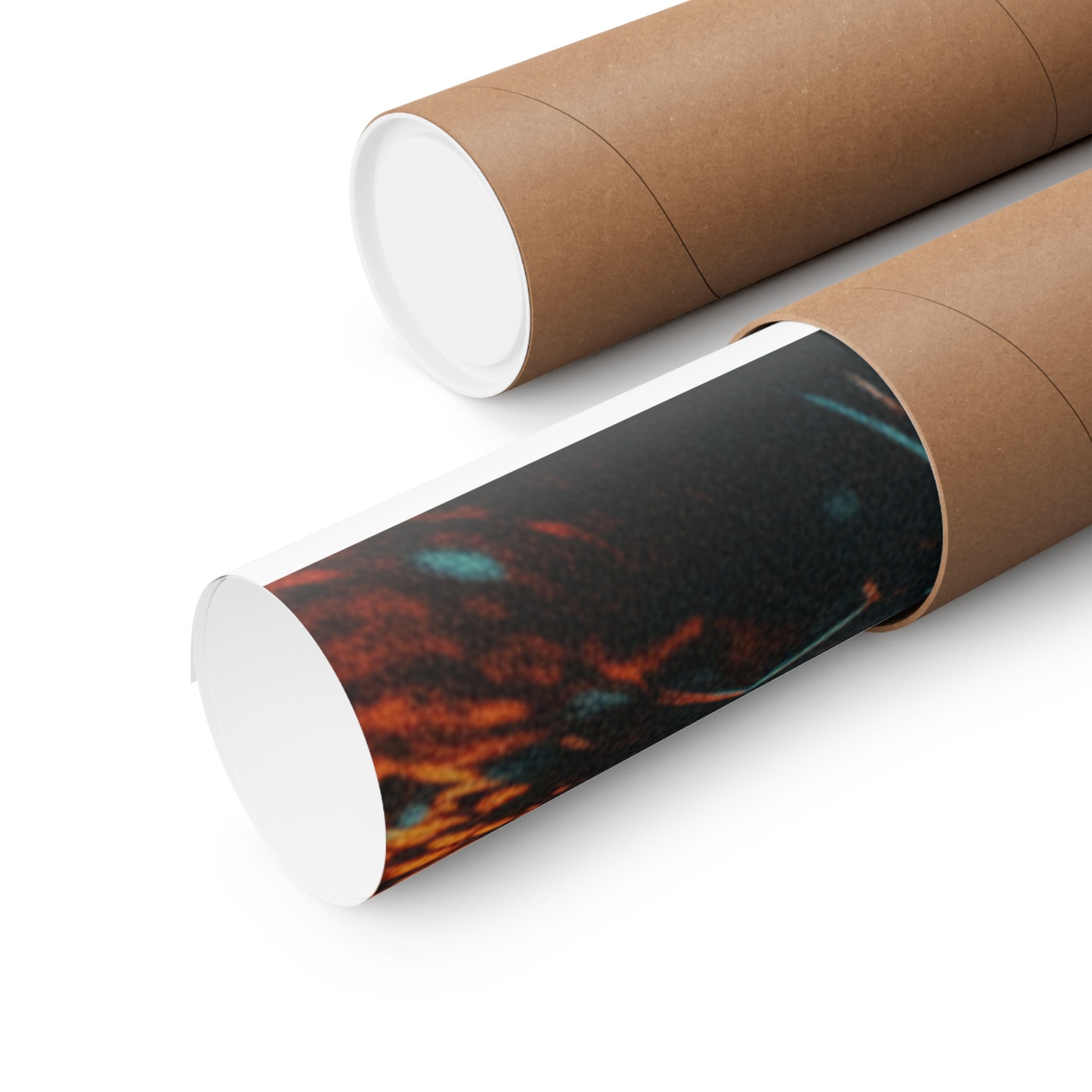 Fast Furious — Red Carp Ascending A Waterfall — Matte Poster
