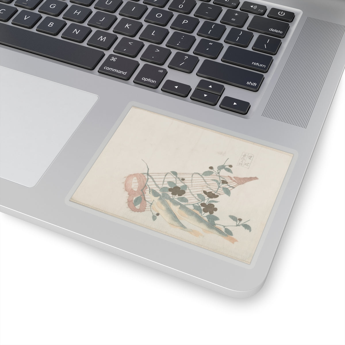 Botanical — Sweet Fishes Of The Nagara River, With Baskets And Flowers — Kiss-Cut Sticker