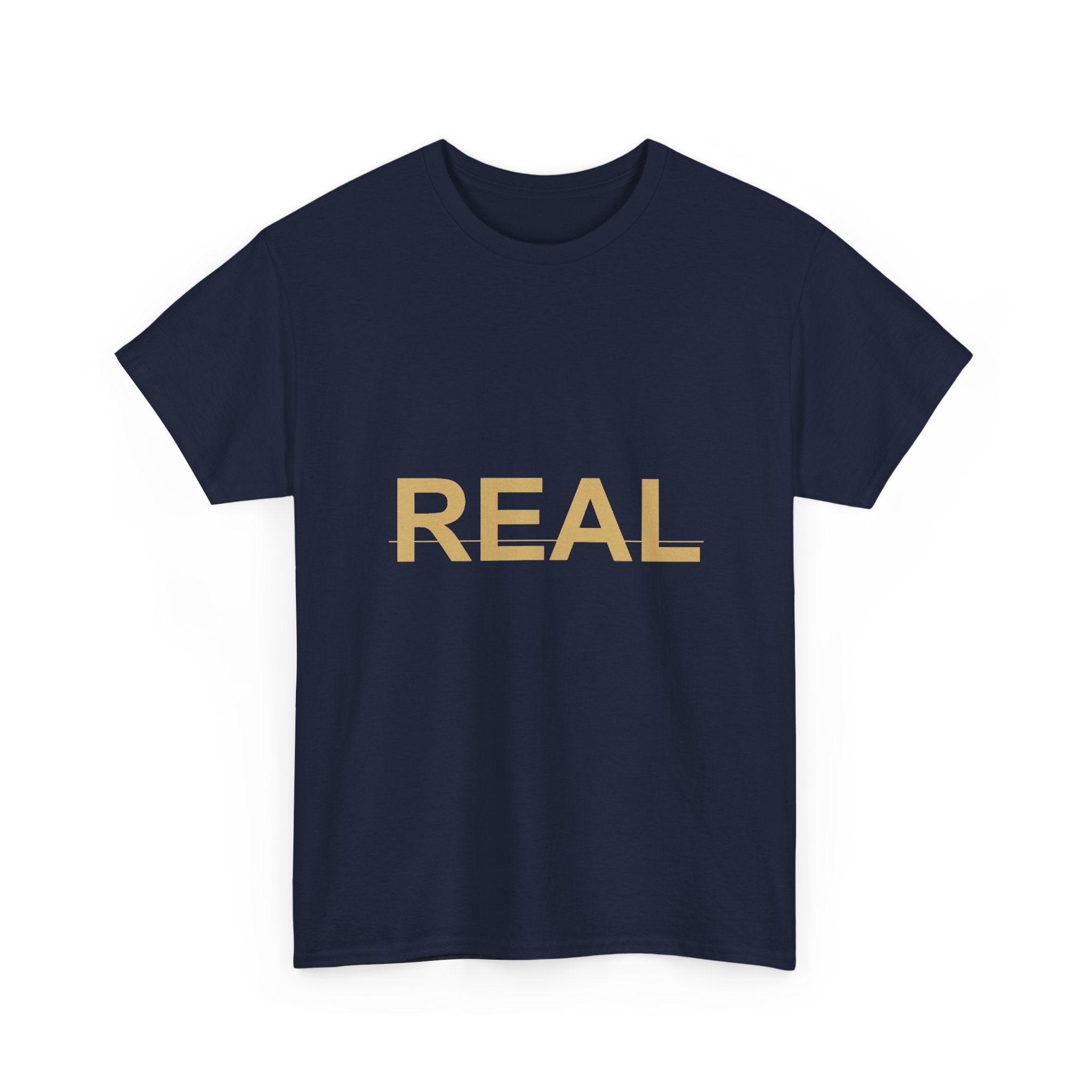 REAL Bold Gold Lettering Minimal Statement Tee