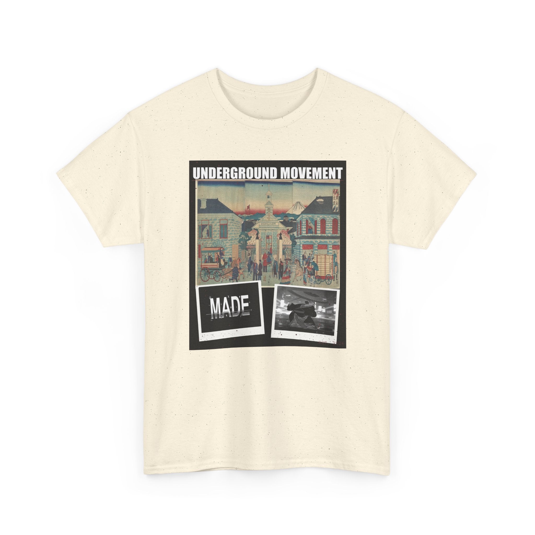 UNDERGROUND MOVEMENT | Illustration Of Foreign Residences And The Catholic Church In Yokohama (Yokohama Collage Tee — Graphic Tee