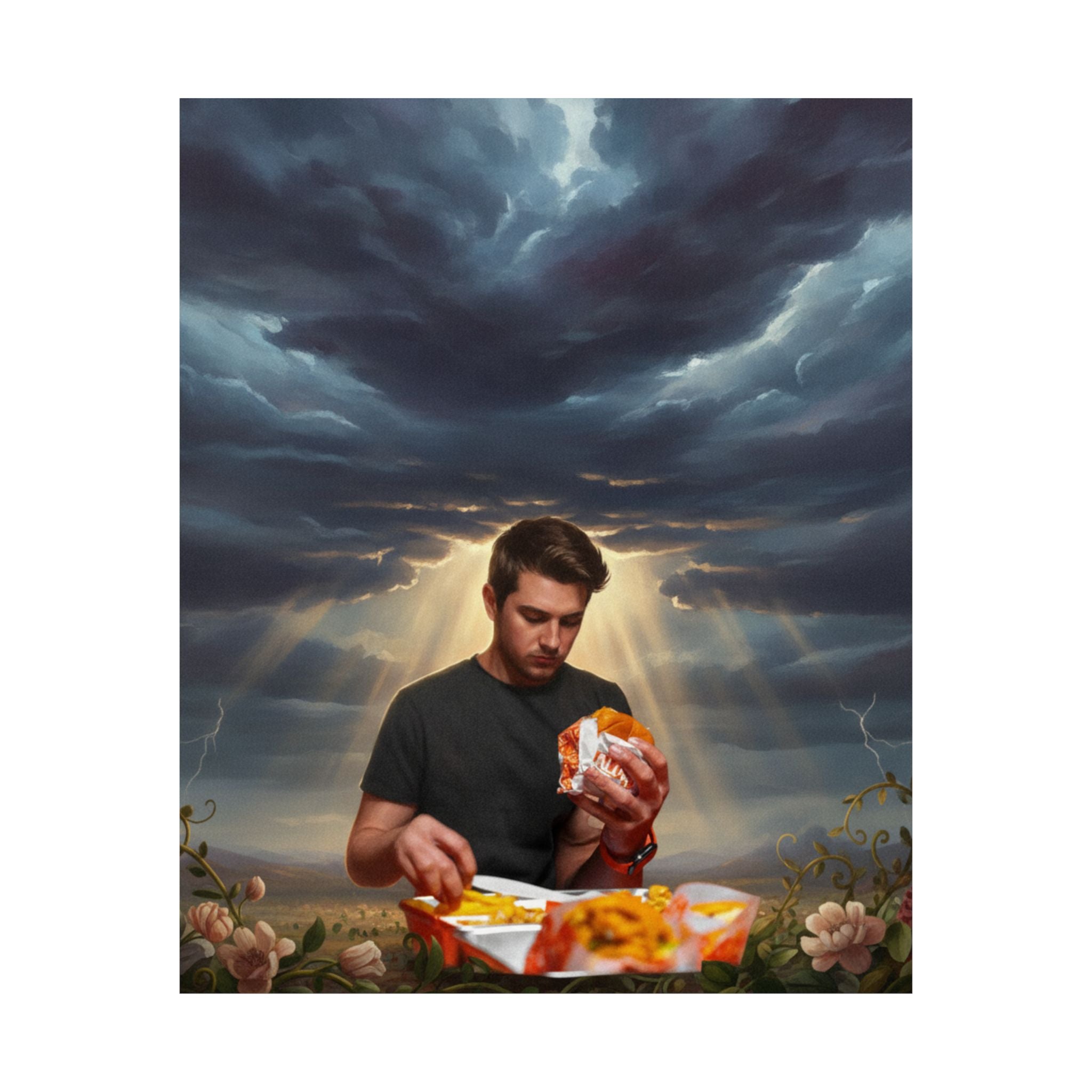 Dramatic Storm — Person — Matte Poster