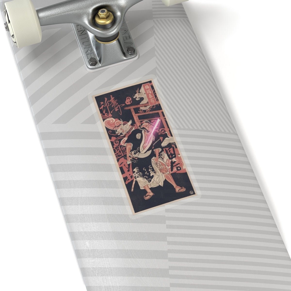 Japanese Street — The Actor 2Nd Nakamura Sukegoro As A Man Bearing A Black Lacquer Letter Box — Kiss-Cut Sticker