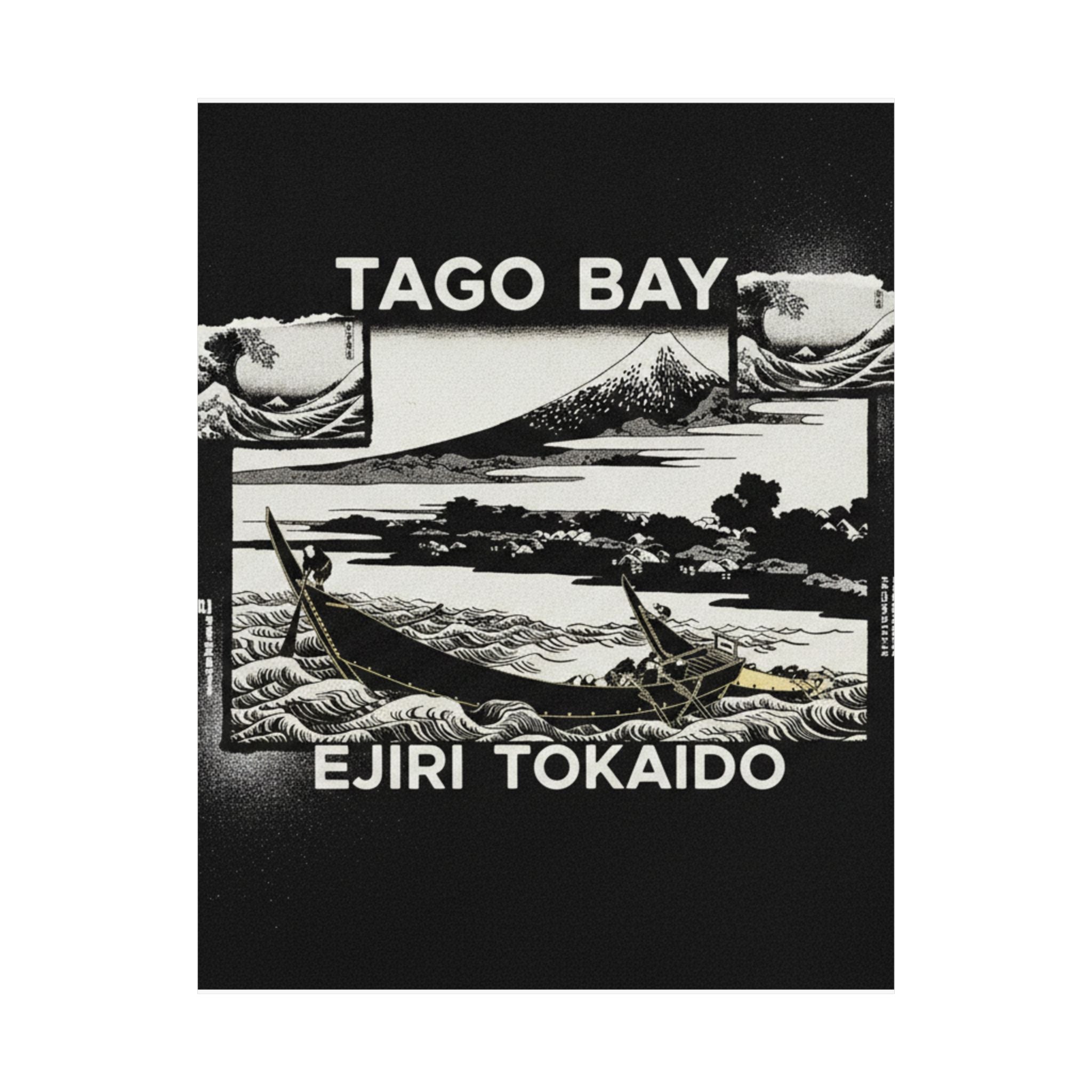 Streetwear Collage — Tago Bay Near Ejiri On The Tōkaidō (Tōkaidō Ejiri Tago No Ura Ryaku Zu), From Th — Matte Poster