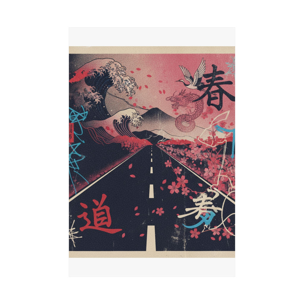 Japanese Street — Road — Matte Poster