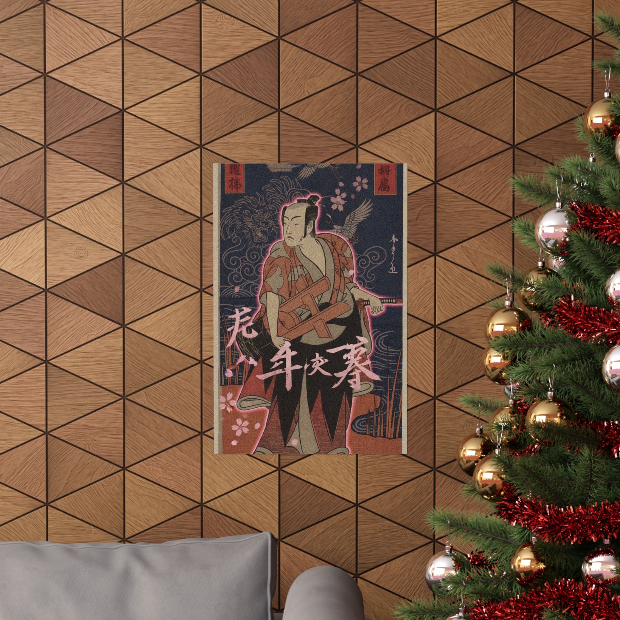 Japanese Street — The Fourth Matsumoto Koshiro As A Man Standing On The Bank Of A River — Matte Poster