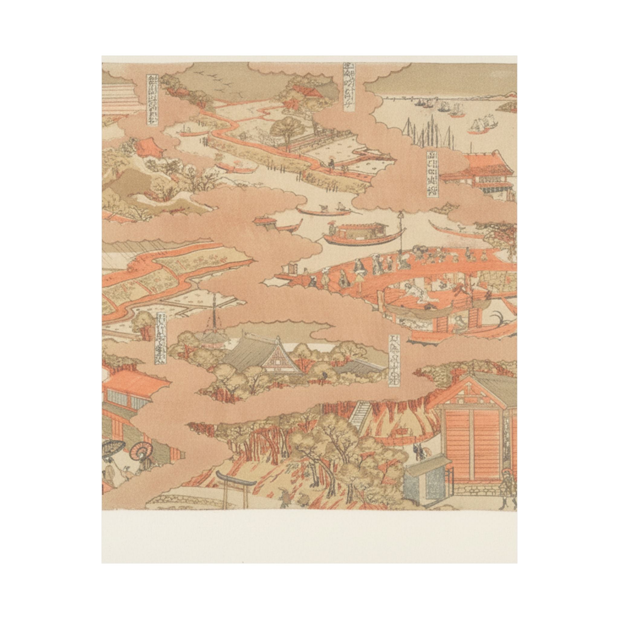 Watercolor — Edo Hakkei No Zu — Matte Poster