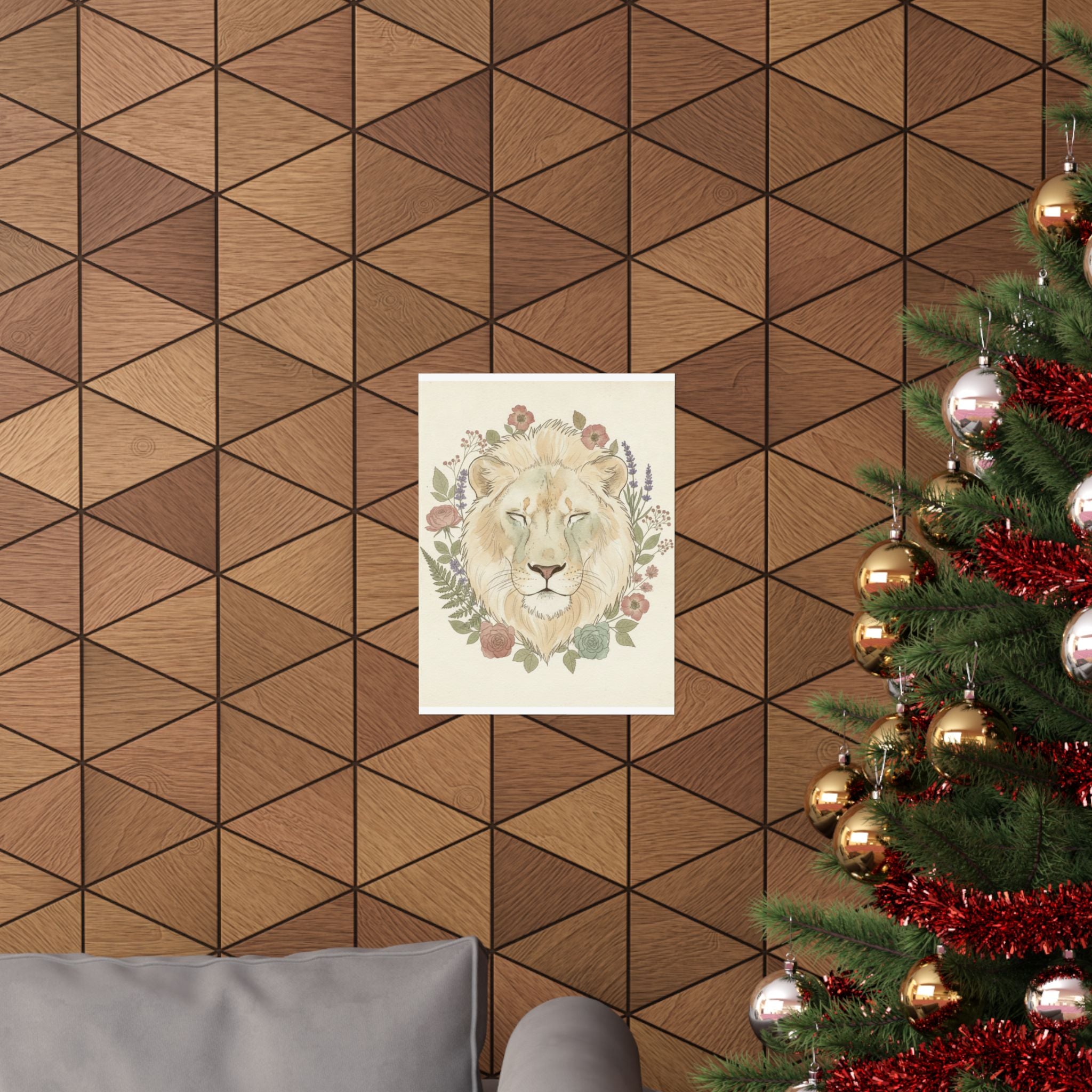Botanical — Lion — Matte Poster