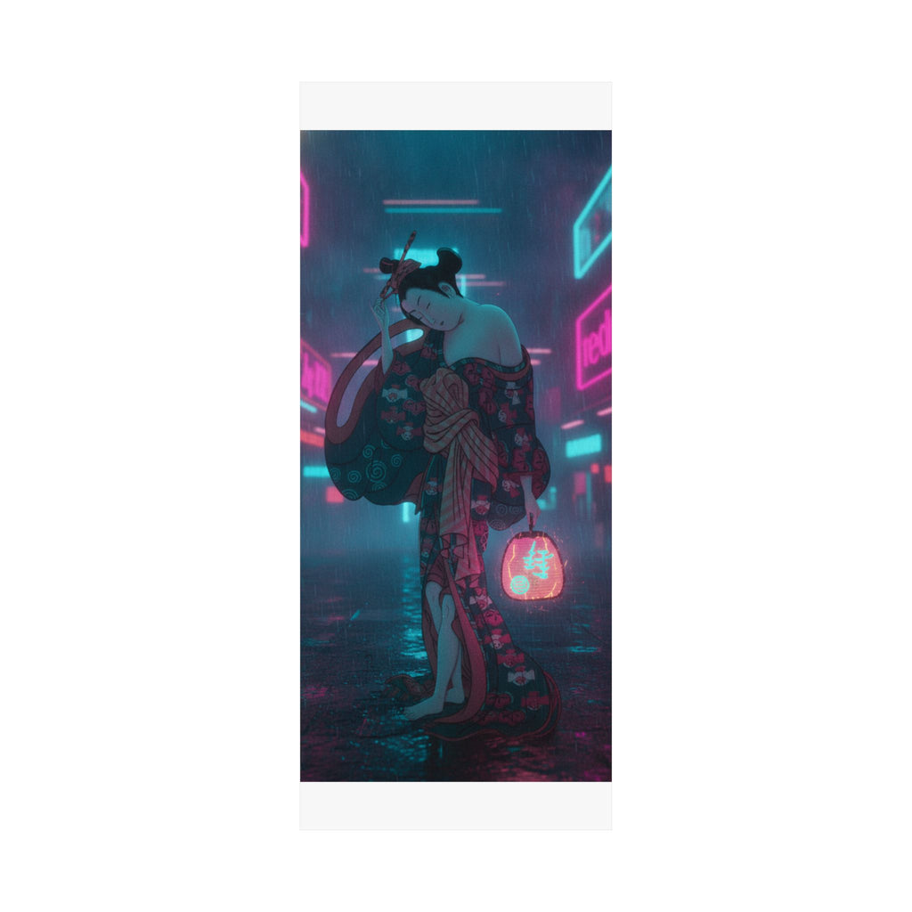 Neon Noir — Summer Willow In The Breeze — Matte Poster