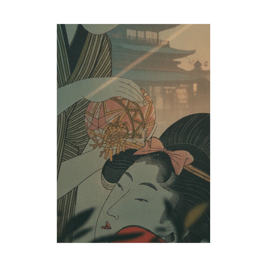 Cinematic — Man And Young Woman With A Ball — Matte Poster