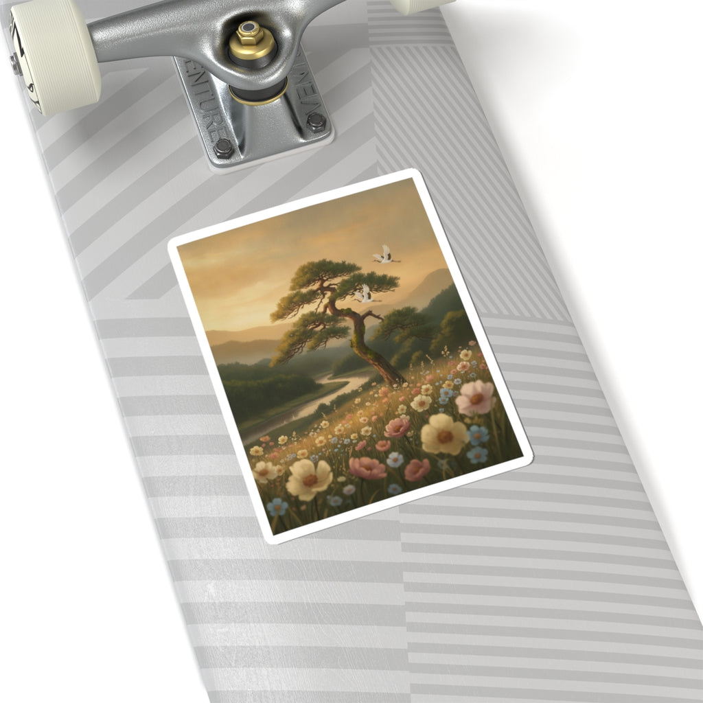 Scenic Nature — Picture Book Of Amusements Of The Eastern Capital (Ehon Azuma Asobi) — Kiss-Cut Sticker