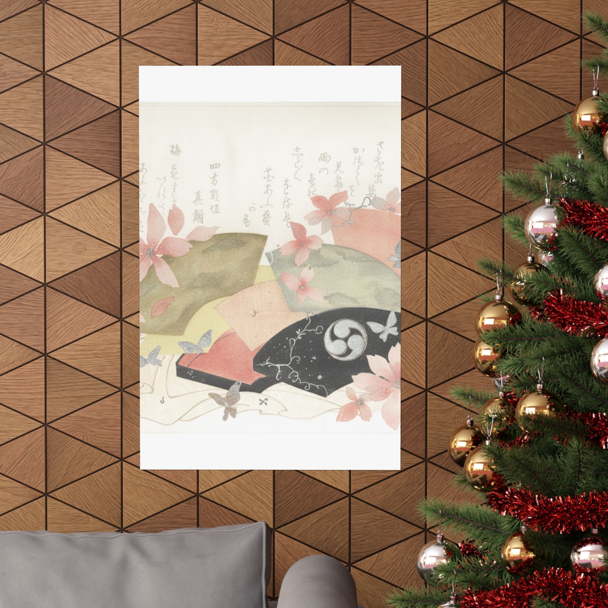 Watercolor — Fan-Box With Fans — Matte Poster