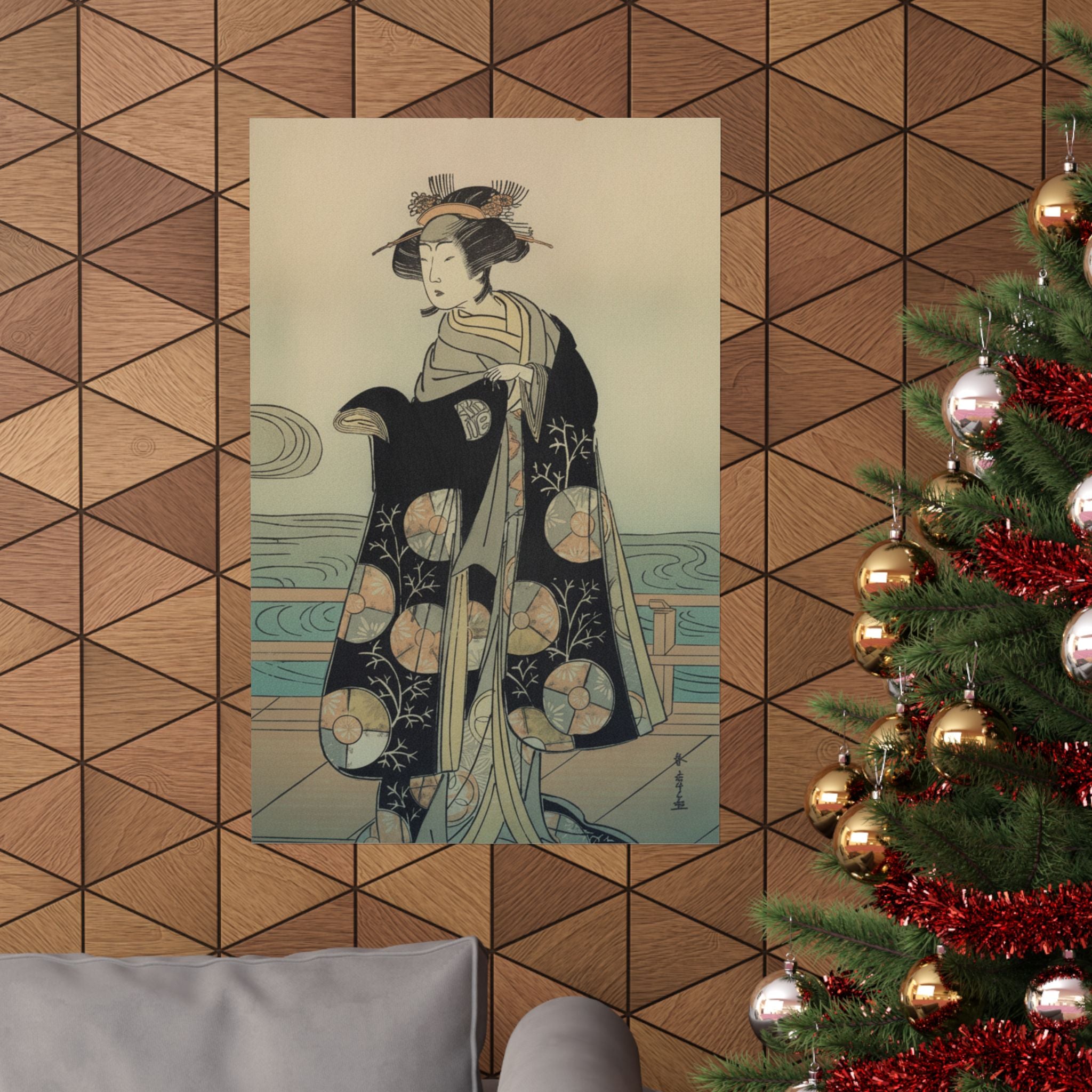 Affirmation — Yoshizawa Iroha As A Woman Standing On The Engawa Of A House By A River — Matte Poster
