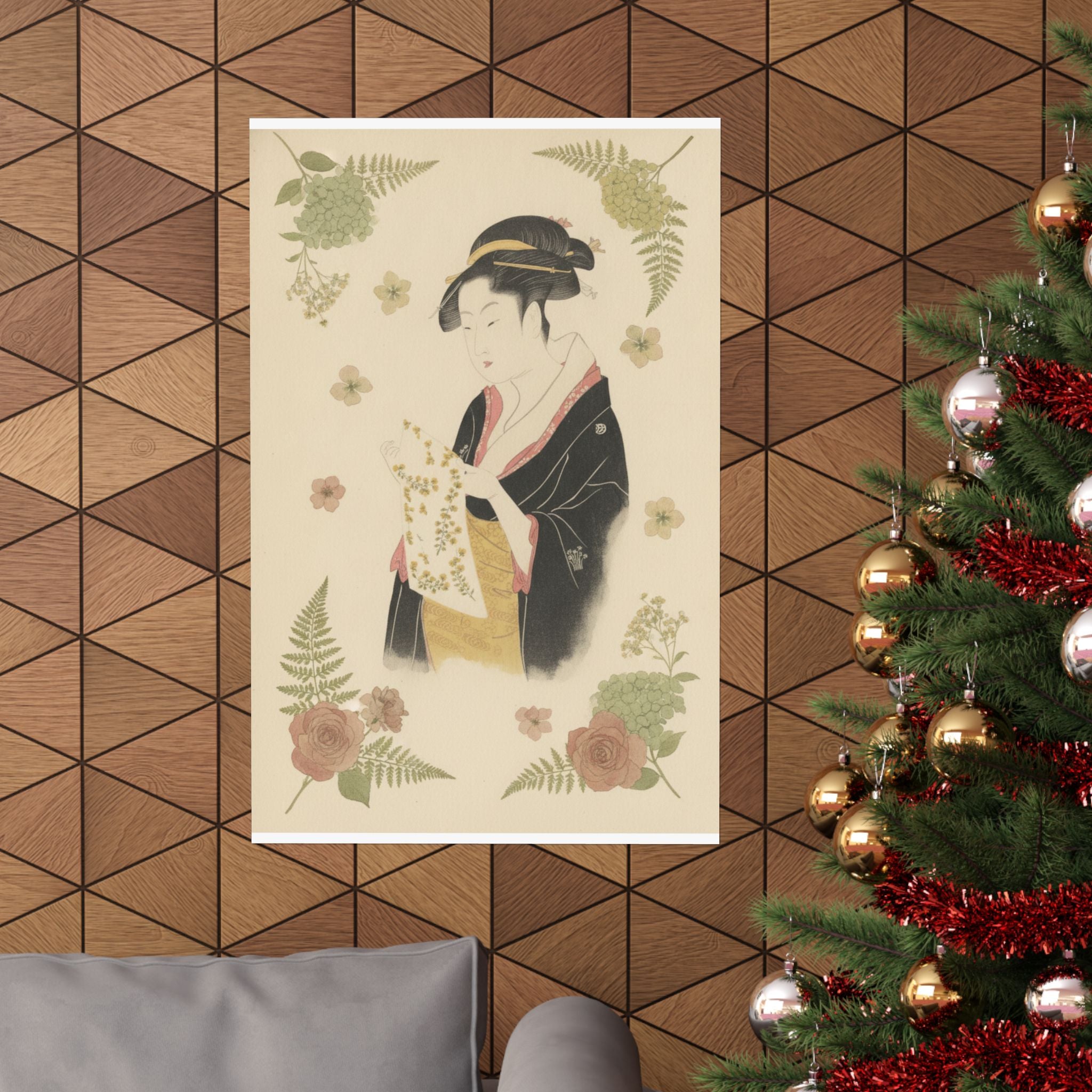 Botanical — The Lady Tomimoto Toyohina Reading A Letter — Matte Poster