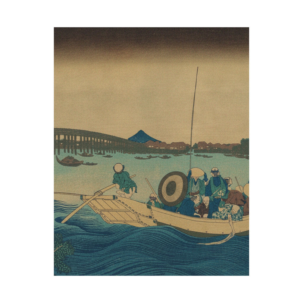 Cinematic — Viewing The Sunset Over Ryōgoku Bridge From The Onmayagashi Embankment (Onmayaga — Matte Poster