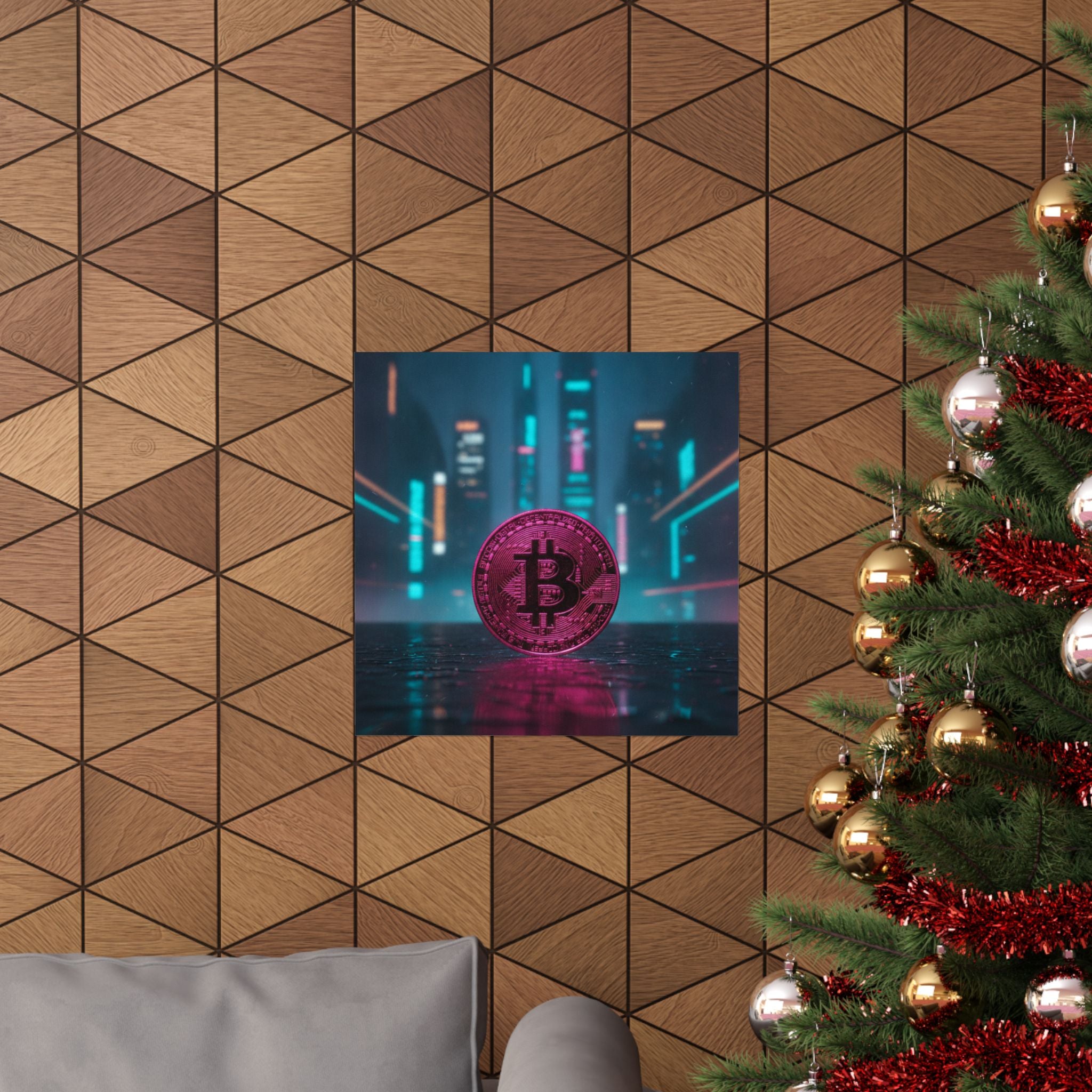 Neon Noir — Coin — Matte Poster