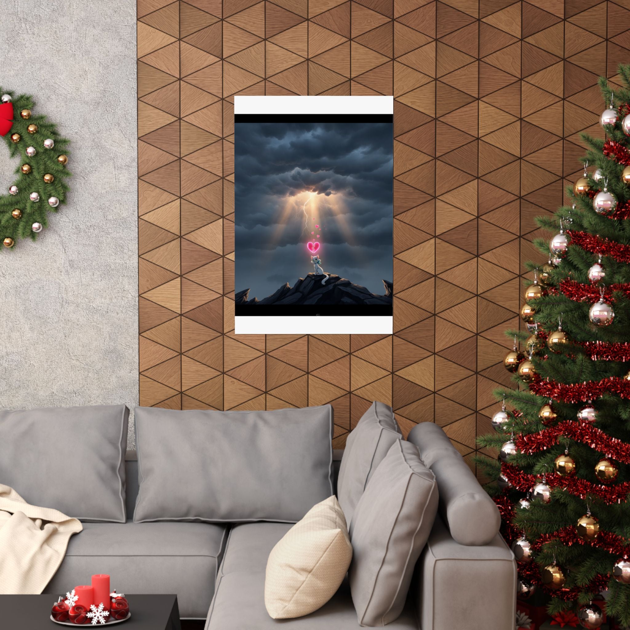 Dramatic Storm — Cat — Matte Poster