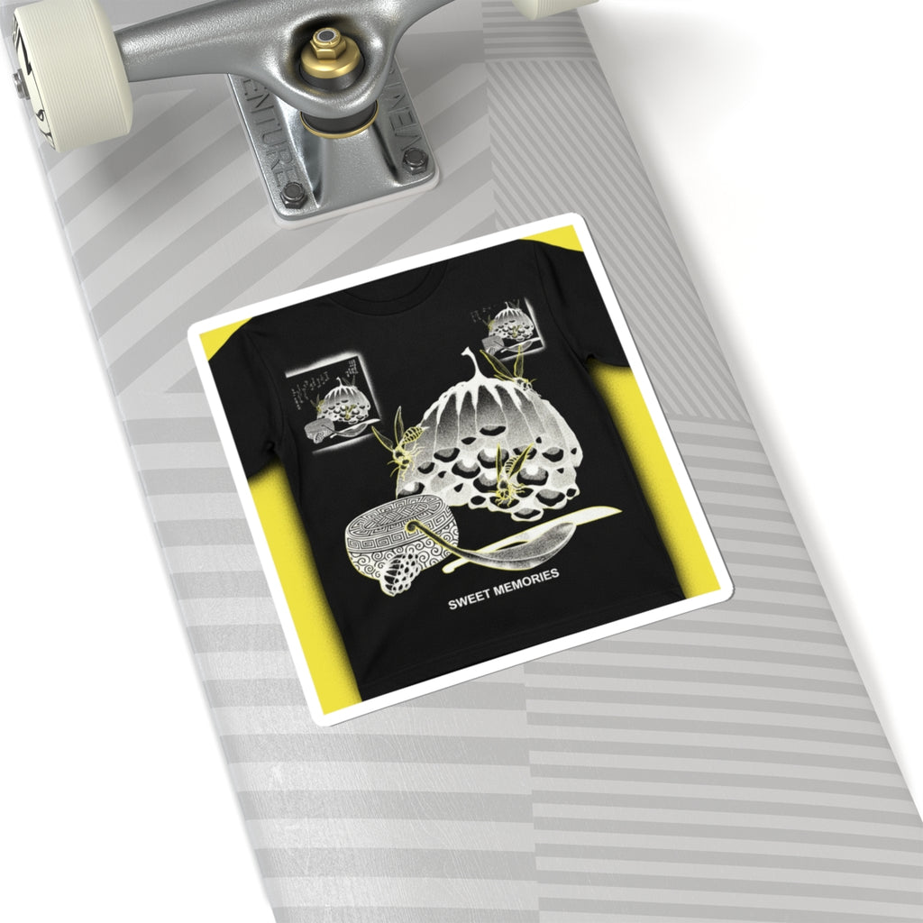 Streetwear Collage — Hives With Wasps, And A Box With A Spoon For Honey — Kiss-Cut Sticker