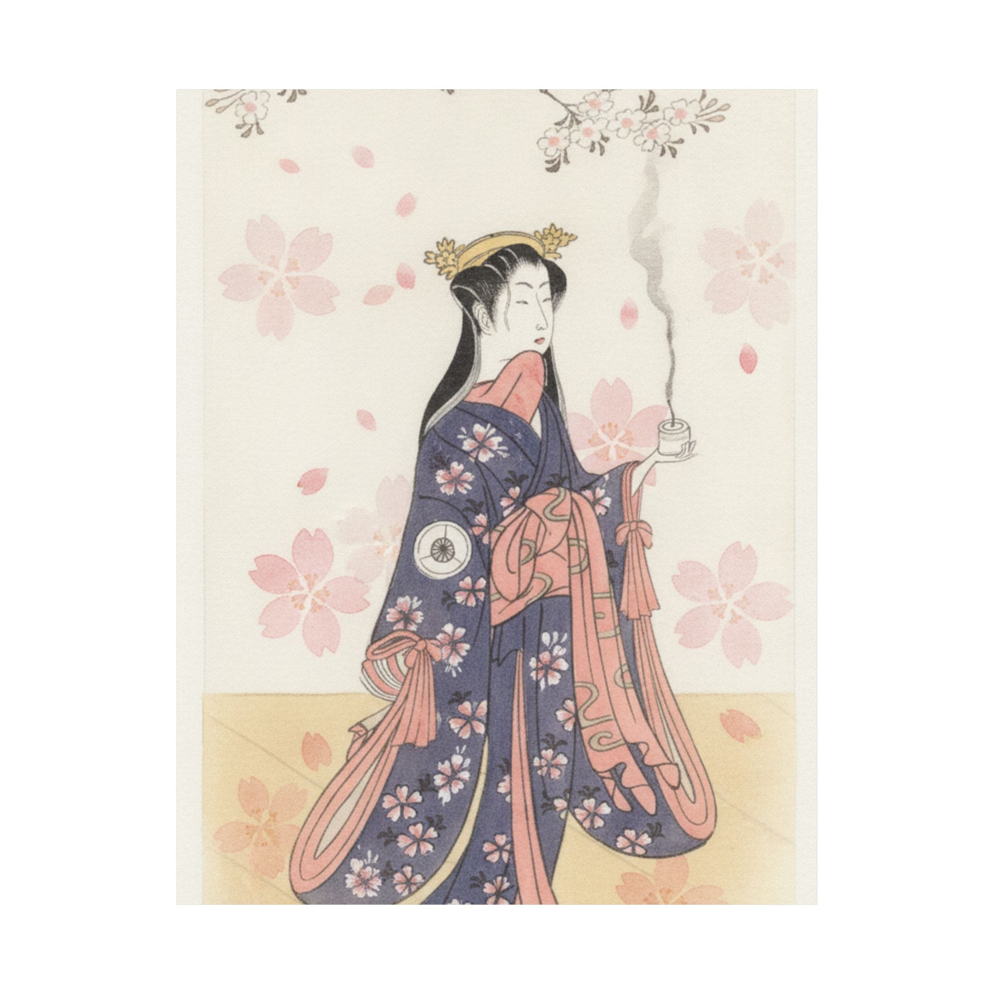 Watercolor — The Actor Iwai Hanshirō Iv As Sakura Hime, The Cherry Princess — Matte Poster