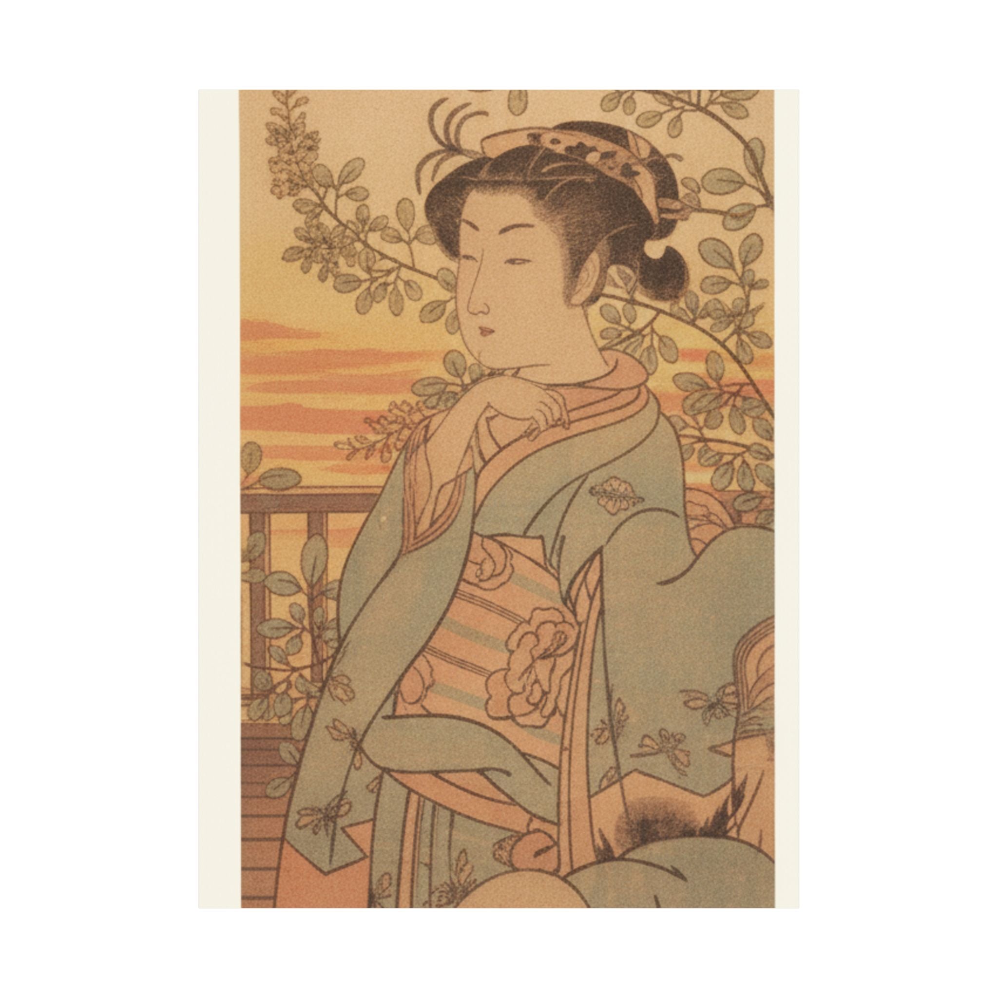 Southern Sunset — A Young Lady And Her Boy Servant — Matte Poster
