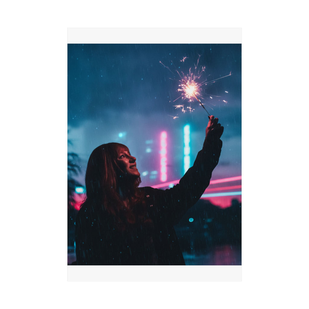 Neon Noir — Person — Matte Poster